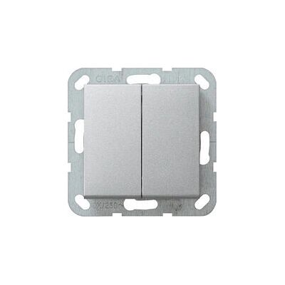 Gira 012826 Aluminium 2-fach-Wechselschalter - Elektrischer Schalter Gira 012826 Aluminium 2-fach-Wechselschalter - Elektrischer Schalter