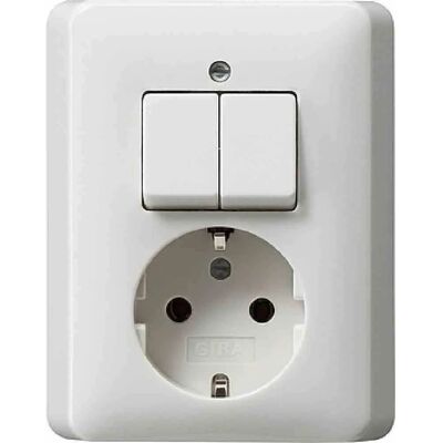 Gira 017503 Lichtschalter + Steckdose - Standard Unterputz Gira 017503 Lichtschalter + Steckdose - Standard Unterputz
