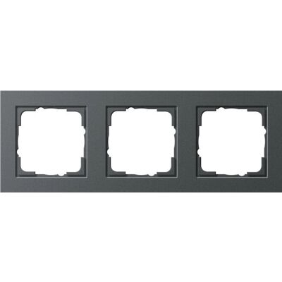 Gira Anthracite 3-Module Electrical Frame - Switchgear Type 0213 23 Gira Anthracite 3-Module Electrical Frame - Switchgear Type 0213 23