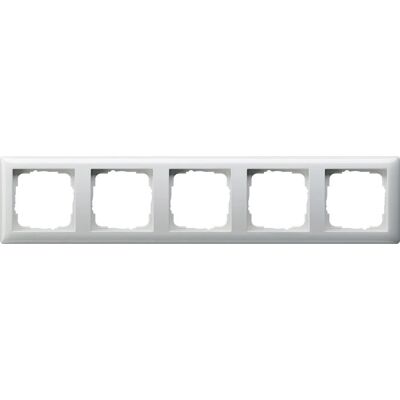 Gira Wall Plate 5-Gang - Switch Cover - White Gira Wall Plate 5-Gang - Switch Cover - White