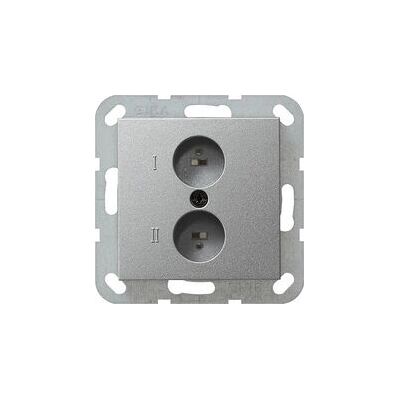 Gira 040226 Stereo-Steckdose Aluminium System 55 Gira 040226 Stereo-Steckdose Aluminium System 55