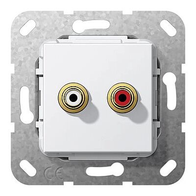 GIRA 5633 03 Steckdose RCA Weiß - Steckdose GIRA 5633 03 Steckdose RCA Weiß - Steckdose