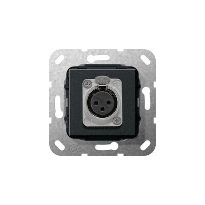 Gira 566710 XLR Steckdose - D Serie - Schwarz Gira 566710 XLR Steckdose - D Serie - Schwarz