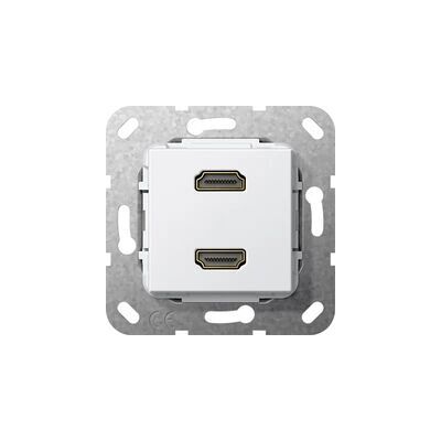 Gira 567203 Plaque Murale HDMI 2x - Prise - Publicité Gira 567203 Plaque Murale HDMI 2x - Prise - Publicité