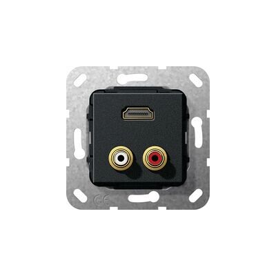 Gira 567410 - HDMI, RCA Steckdose - IP20 Gira 567410 - HDMI, RCA Steckdose - IP20