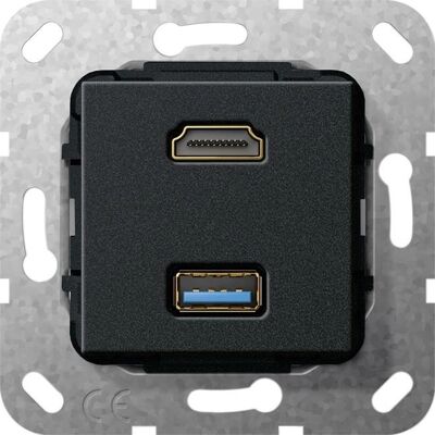 Gira 567810 - HDMI, USB 3.0 A Gender Changer Gira 567810 - HDMI, USB 3.0 A Gender Changer