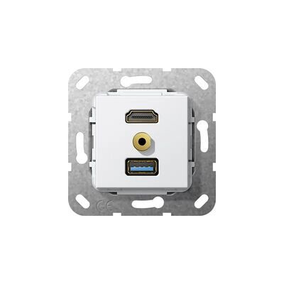 GIRA 568103 - Unterputz HDMI USB A 3,5mm Steckdose GIRA 568103 - Unterputz HDMI USB A 3,5mm Steckdose