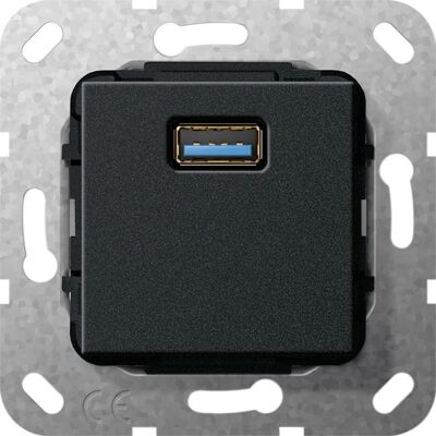 GIRA 568210 - UP Tragring USB A sw matt Gender Changer GIRA 568210 - UP Tragring USB A sw matt Gender Changer