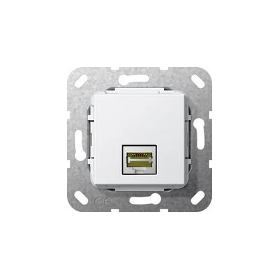 Gira Prise Modulaire RJ45 Cat6A - IP20 - Blanc - Publicité Gira Prise Modulaire RJ45 Cat6A - IP20 - Blanc - Publicité