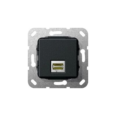 Gira Prise modulaire RJ45 Cat6A - Ethernet 10G - Noir Gira Prise modulaire RJ45 Cat6A - Ethernet 10G - Noir