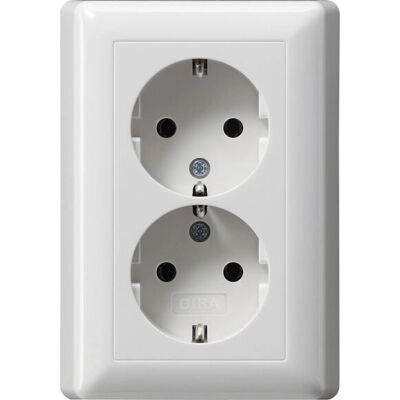 GIRA 078003 Prise blanche - socket-outlet - Publicité GIRA 078003 Prise blanche - socket-outlet - Publicité