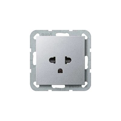 Gira 284026 - Steckdose EURO US System alu Gira 284026 - Steckdose EURO US System alu