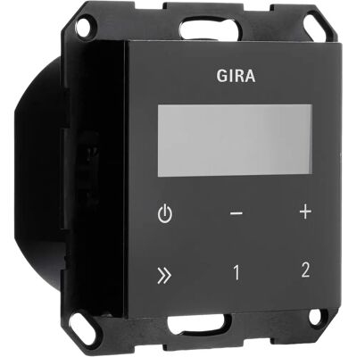 Gira UP Radio RDS - Digitales UKW-Radio, Wandmontage, Schwarzglas Gira UP Radio RDS - Digitales UKW-Radio, Wandmontage, Schwarzglas