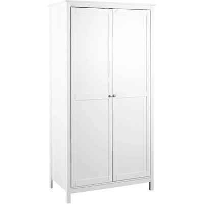 CHILOM To-dørs garderobe hvit furu 106x60x210 cm CHILOM To-dørs garderobe hvit furu 106x60x210 cm