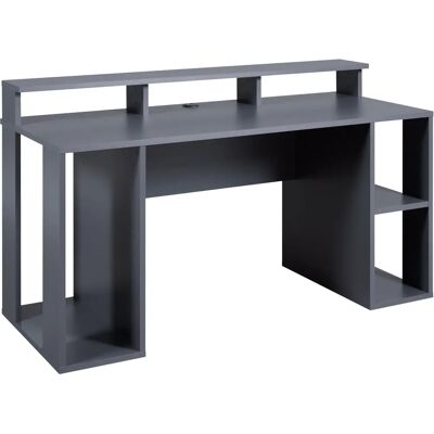 Birou de gaming Inter Link Match-point - 160x91x76,5cm, laminat gri Birou de gaming Inter Link Match-point - 160x91x76,5cm, laminat gri