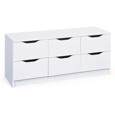 ALTRI Model - Compacte witte ladekast - 6 lades ALTRI Model - Compacte witte ladekast - 6 lades