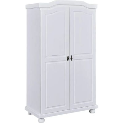 Inter Link Hedda weiß Kleiderschrank - 2-türig, Kiefer, 104x180x56cm - Schrank Inter Link Hedda weiß Kleiderschrank - 2-türig, Kiefer, 104x180x56cm - Schrank