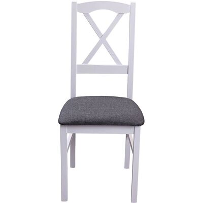 Maine Ensemble de 2 Chaises Blanc et Gris - Chaise Maine Ensemble de 2 Chaises Blanc et Gris - Chaise