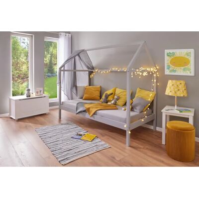 SunRoad Graues Bett - Moderner skandinavischer Stil SunRoad Graues Bett - Moderner skandinavischer Stil