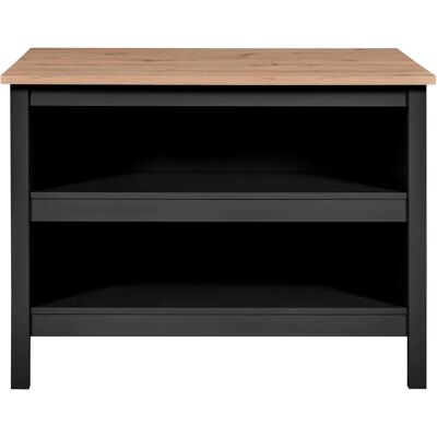 Inter Link Helina Keuken Eiland - 2 Planken, 124x75x82 cm Inter Link Helina Keuken Eiland - 2 Planken, 124x75x82 cm