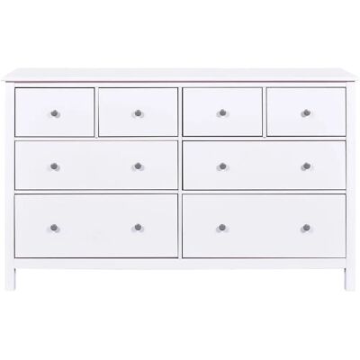 CHILOM Hvit Furu 8-lådskommode - Chest of Drawers CHILOM Hvit Furu 8-lådskommode - Chest of Drawers