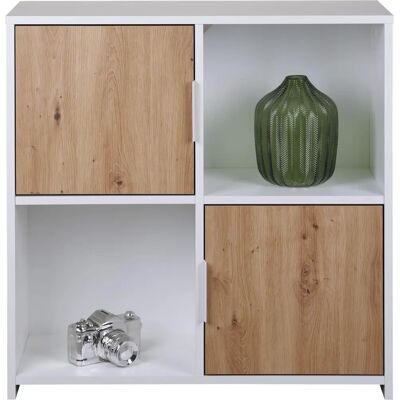 Ebuy24 Pepeto Scaffale - Design Moderno, Due Ante, Due Ripiani Ebuy24 Pepeto Scaffale - Design Moderno, Due Ante, Due Ripiani