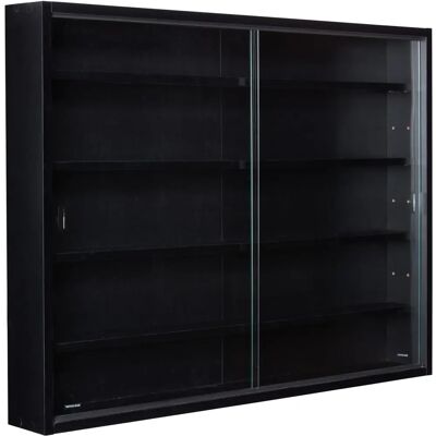 SHOW Vitrine noire avec 4 étagères 80x9,5x60 cm SHOW Vitrine noire avec 4 étagères 80x9,5x60 cm