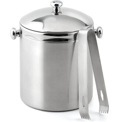 Seau à glaçons en inox Weis 1,0 L avec pince - Publicité Seau à glaçons en inox Weis 1,0 L avec pince - Publicité