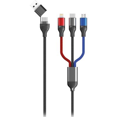 2GO 797361 USB Kabel - 1,2m - All-in-One für Laden & Daten 2GO 797361 USB Kabel - 1,2m - All-in-One für Laden & Daten