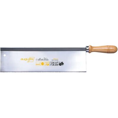 AUGUSTA - Sega a dorso alto, 300mm, per tagli obliqui legno e PVC - Sega AUGUSTA - Sega a dorso alto, 300mm, per tagli obliqui legno e PVC - Sega