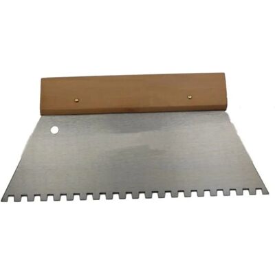 Toolland Fliesenkelle - Quadrat Zähne - 245mm - Metall Toolland Fliesenkelle - Quadrat Zähne - 245mm - Metall