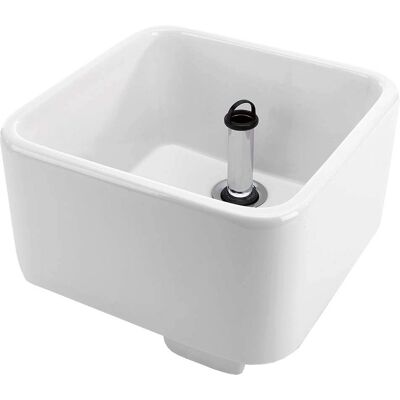 Eliga Foot Basin - Rectangular Ceramic White Sanitary Foot Basin Eliga Foot Basin - Rectangular Ceramic White Sanitary Foot Basin