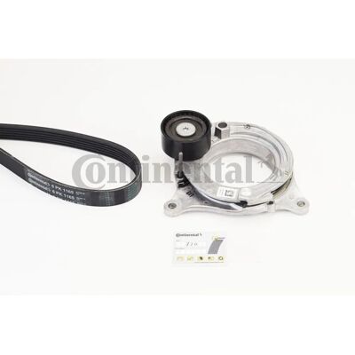 Kit di cinghie accessorio CONTITECH 6PK1165K1 per BMW - Include puleggia tendicingolo Kit di cinghie accessorio CONTITECH 6PK1165K1 per BMW - Include puleggia tendicingolo