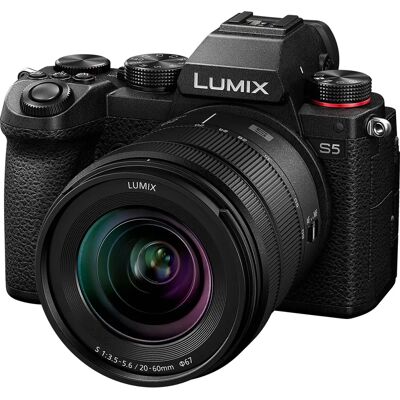 Panasonic Lumix S5 - 24,2 MP spegellös kamera, Svart, Inkluderar 20-60mm & 50mm objektiv Panasonic Lumix S5 - 24,2 MP spegellös kamera, Svart, Inkluderar 20-60mm & 50mm objektiv