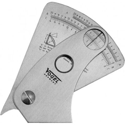 Calibre de soldadura Vogel - Acero inoxidable, acabado fino Calibre de soldadura Vogel - Acero inoxidable, acabado fino