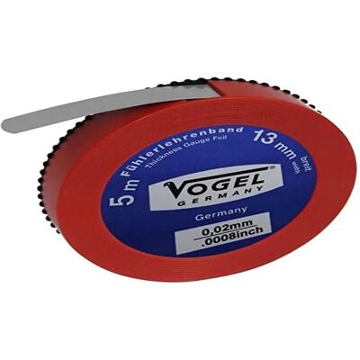 Vogel Modell 455020 Stahlstreifenrolle - 5m x 13mm - 0,2mm Dicke Vogel Modell 455020 Stahlstreifenrolle - 5m x 13mm - 0,2mm Dicke
