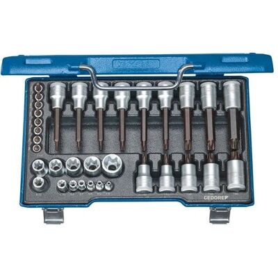 Gedore 6129440 Screwdriver Bits Set - 34pcs, TORX, 1/4" & 1/2" Gedore 6129440 Screwdriver Bits Set - 34pcs, TORX, 1/4" & 1/2"
