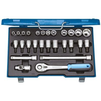 Set di bussole Gedore 6139750 - 27 pezzi, 1/2 pollice Set di bussole Gedore 6139750 - 27 pezzi, 1/2 pollice