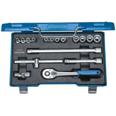 Zestaw Gedore 30 GMU-10 - Klucze 3/8", 17-części, Trwała Stal Zestaw Gedore 30 GMU-10 - Klucze 3/8", 17-części, Trwała Stal