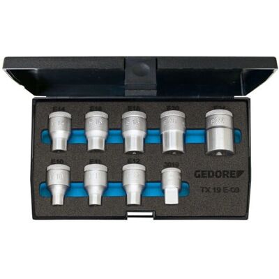 Set di bussole Gedore 6265970 - 1/2" Torx E10-E24, Resistente e Compatto Set di bussole Gedore 6265970 - 1/2" Torx E10-E24, Resistente e Compatto