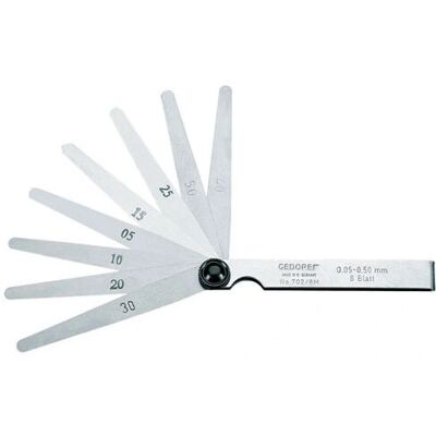 Gedore Modell 702 21 M - Fan Pattern Feeler Gauge Set Gedore Modell 702 21 M - Fan Pattern Feeler Gauge Set