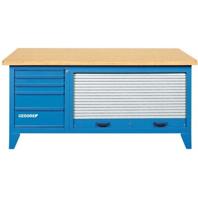 Gedore 6618050 Werkbank - Robuste Stahlkonstruktion, verschließbarer Schrank, 5 Schubladen Gedore 6618050 Werkbank - Robuste Stahlkonstruktion, verschließbarer Schrank, 5 Schubladen