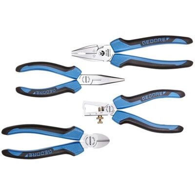 Gedore S 8200 JC 4-delt tangsett - Holdbart, Krom, Ergonomiske Håndtak Gedore S 8200 JC 4-delt tangsett - Holdbart, Krom, Ergonomiske Håndtak