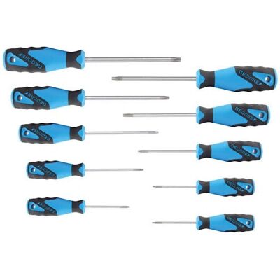 Gedore Modell 2163 TX-010 10-delt Torx skrutrekkersett Gedore Modell 2163 TX-010 10-delt Torx skrutrekkersett