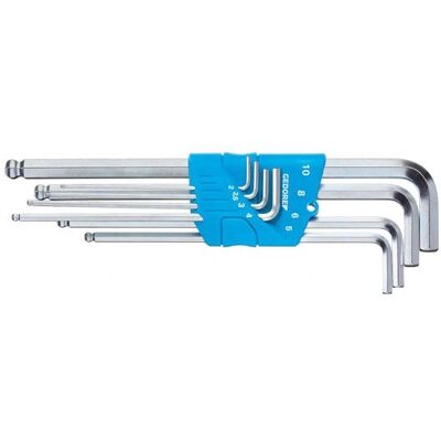 Gedore 1523988 Hex Key Set - 2-10mm, 8 pcs, Blue Gedore 1523988 Hex Key Set - 2-10mm, 8 pcs, Blue