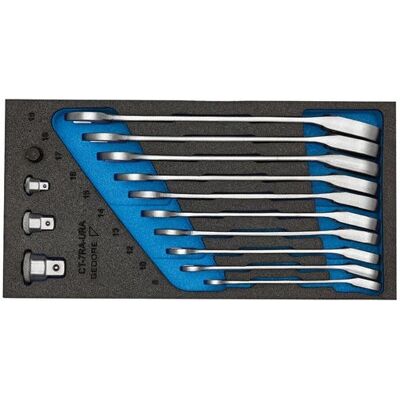 Gedore 2327678 Blue Socket Wrench Set - 14 pcs, 7-19mm Gedore 2327678 Blue Socket Wrench Set - 14 pcs, 7-19mm