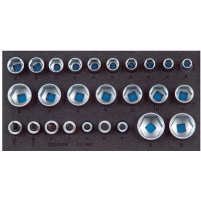 Gedore 2308924 Steckschlüsselsatz - Langlebig, 26-tlg, Check-Tool-Modul Gedore 2308924 Steckschlüsselsatz - Langlebig, 26-tlg, Check-Tool-Modul