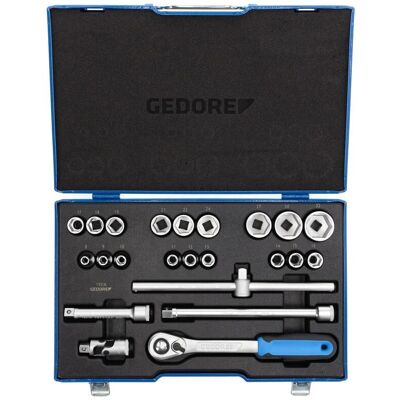 Gedore 2545837 Steckschlüssel-Set - 23 Stück, 1/2" Gedore 2545837 Steckschlüssel-Set - 23 Stück, 1/2"