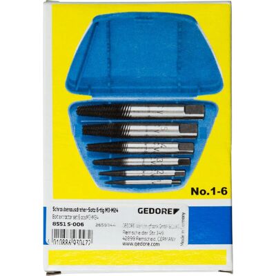 Gedore 8551 S-006 - Screw Extractor Set Gedore 8551 S-006 - Screw Extractor Set