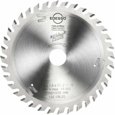 Edessö Hoja de Sierra Circular - 136mm, 36D, 20mm agujero - Hoja de Sierra Edessö Hoja de Sierra Circular - 136mm, 36D, 20mm agujero - Hoja de Sierra
